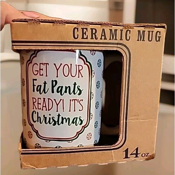 Christmas Mug, GET YOUR FAT PANTS READY IT'S CHRISTMAS, Funny 14oz Boxed GIFT - Picture 15 of 15